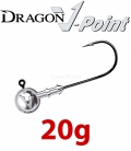 Dragon V-Point Classic Jig Head 20g (5 pcs) - hook sizes 1/0-6/0