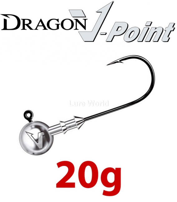 Dragon V-Point Big Game Jig Head 20g (3 pcs) - hook sizes 7/0-12/0