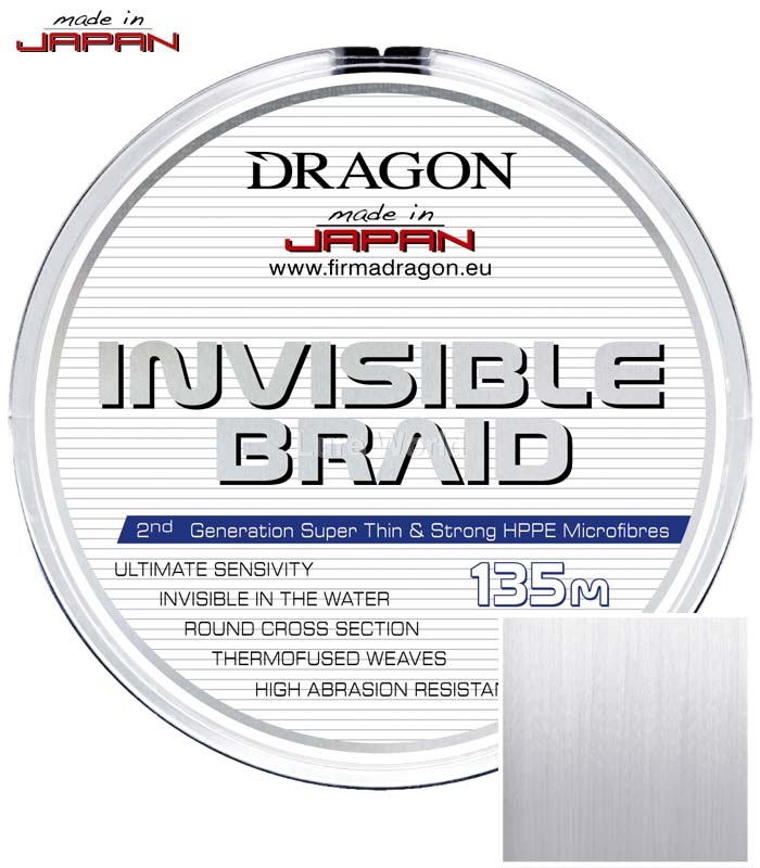 Dragon Invisible Clear 135m 0,06mm 0,25mm Braided Line NEW 2019 