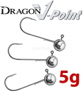 Dragon V-Point Aggressor Jig Head 5g (3 pcs) - hook sizes 1/0-6/0