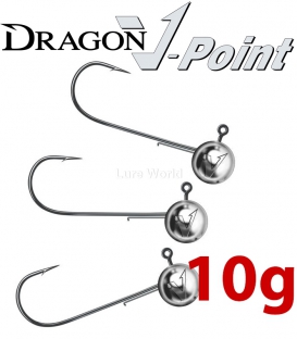 Dragon V-Point Aggressor Jig Head 10g (3 pcs) - hook sizes 1/0-6/0